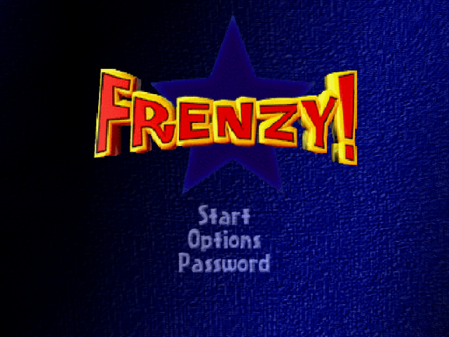 Frenzy title screen for Playstation